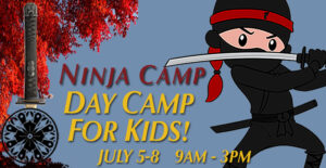 Ninja Training Camp, Martial Arts Camp for kids, Ninja Camp, Ninjutsu, karate, jiu-jitsu, kung fu, tae kwon do, tang soo do