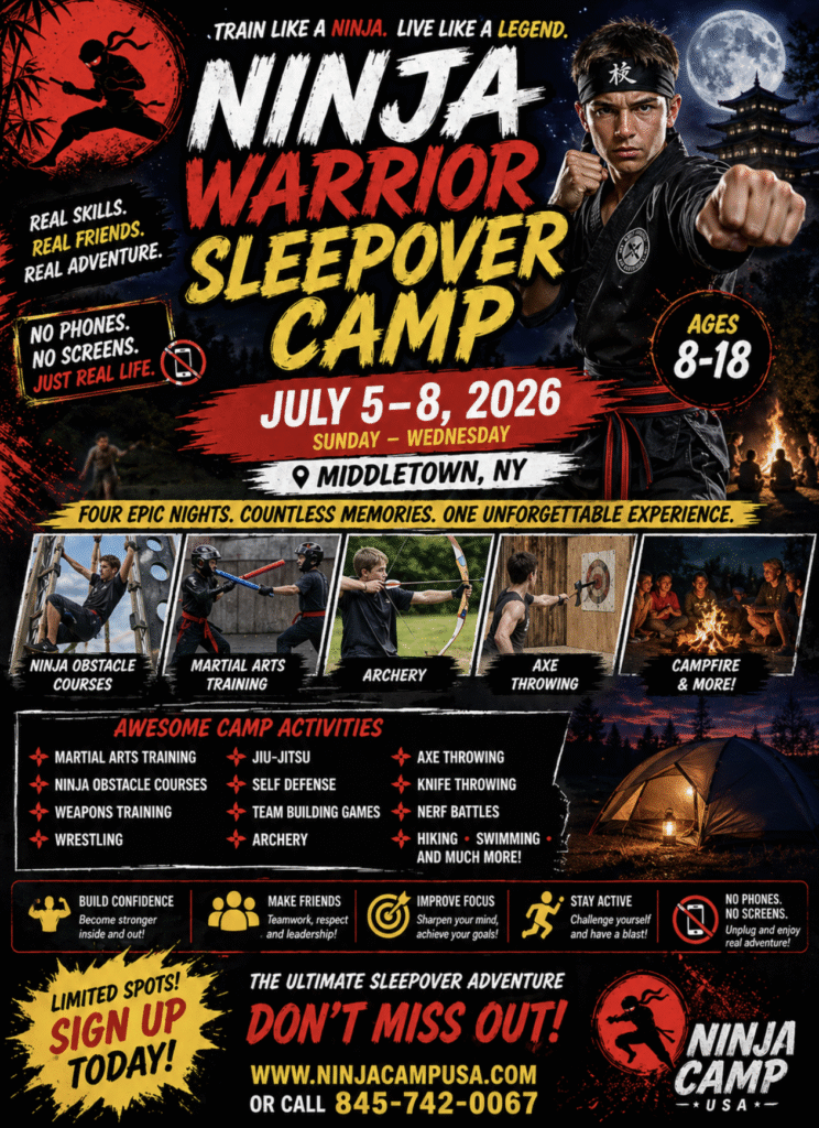 Ninja Camp USA, Ninjustu, karate summer camp, taekwon do, mma, kung fu